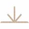 Ekena Millwork Saratoga Smooth Timber Gable Bracket, Douglas Fir, 108"W x 63"H x 5 1/2"D x 5 1/2"F, 14/12 Pitch GBW108X63X0606SAR00SDF - alternate 1
